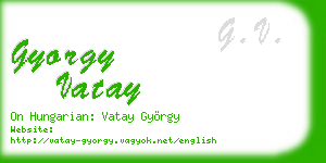 gyorgy vatay business card